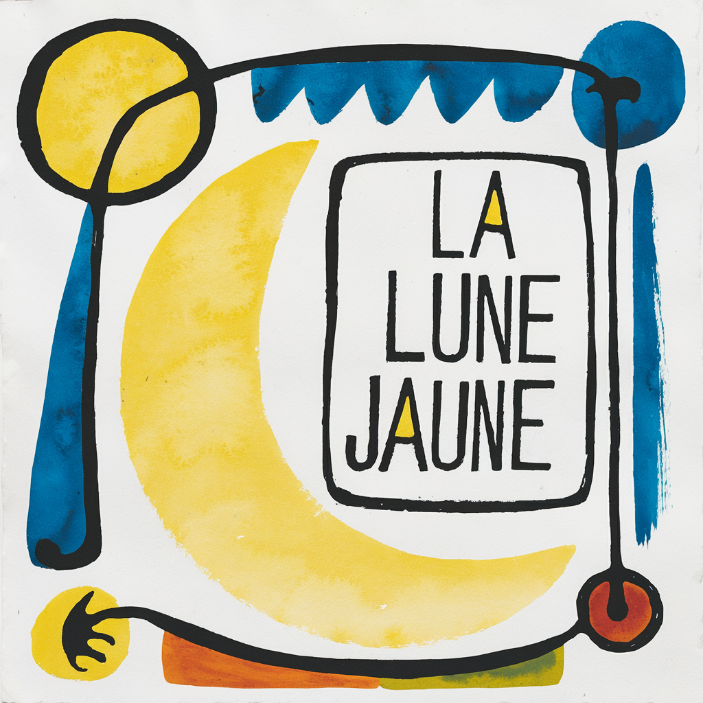 Étiquette du vin la lune jaune