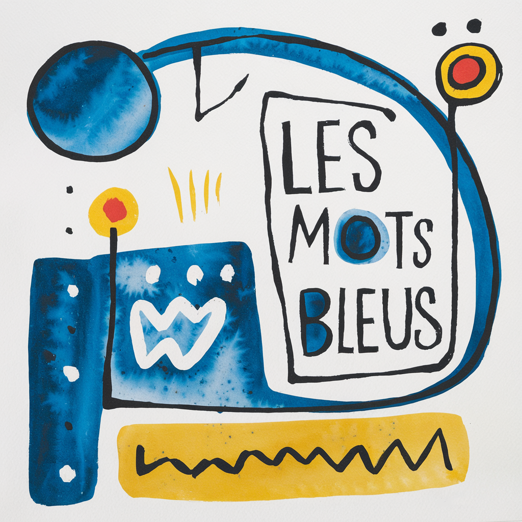 Étiquette du vin les mots bleus